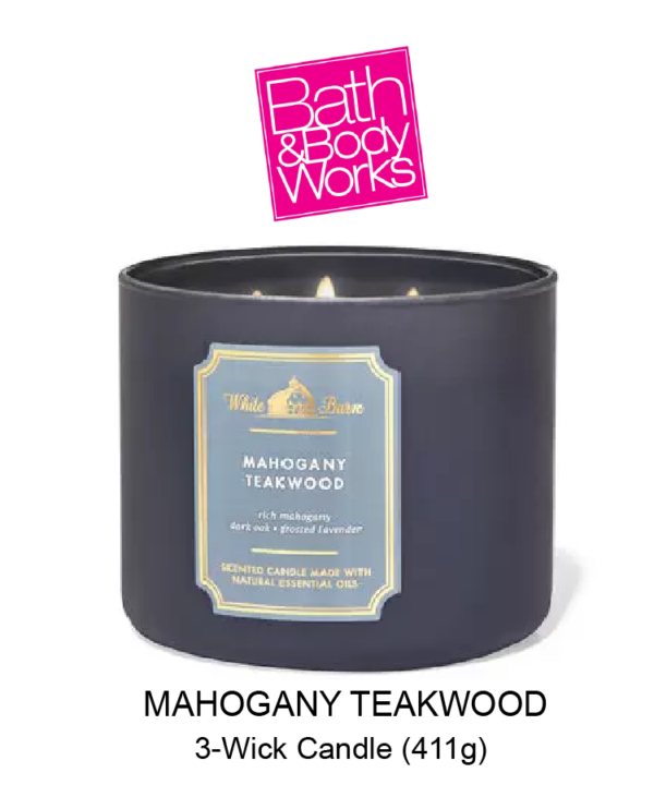 White Barn Mahogany Teakwood 3-Wick Candle
