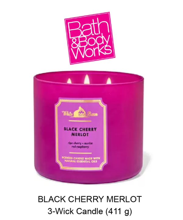 White Barn Black Cherry Merlot 3-Wick Candle