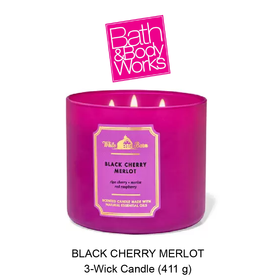 BB 3-Wick Candle May-18-2022-01 White Barn Black Cherry Merlot 3-Wick Candle - Image 1