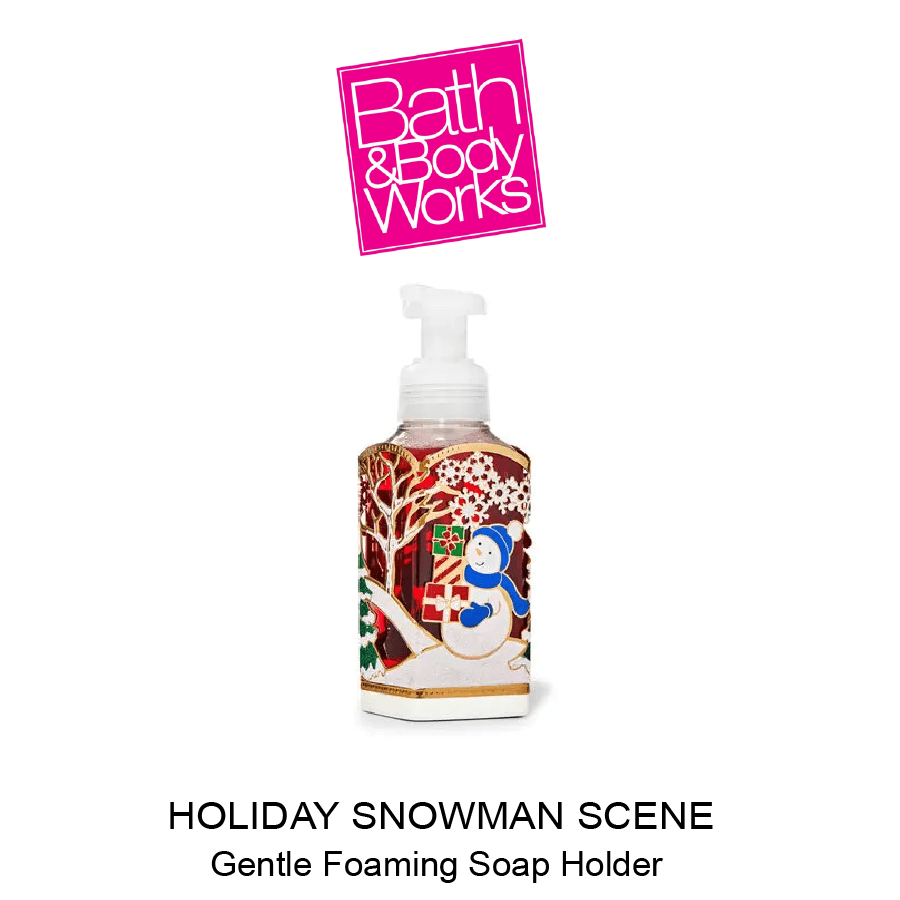 BB Gentle Foaming Soap Holder Nov-25-2022-02 Holiday Snowman Scene Gentle Foaming Hand Soap Holder - Image 1