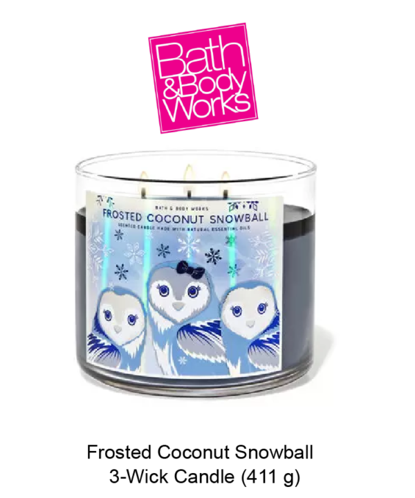 Frosted Coconut Snowball 3-Wick Candle