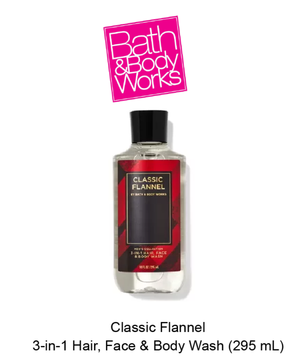 Mens Classic Flannel 3-in-1 Hair, Face & Body Wash