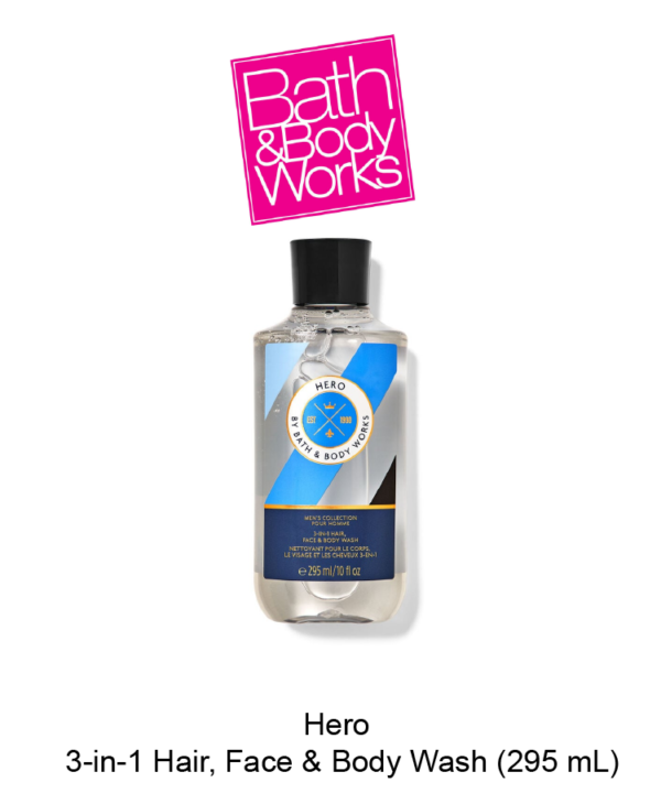 Mens Hero 3-in-1 Hair, Face & Body Wash