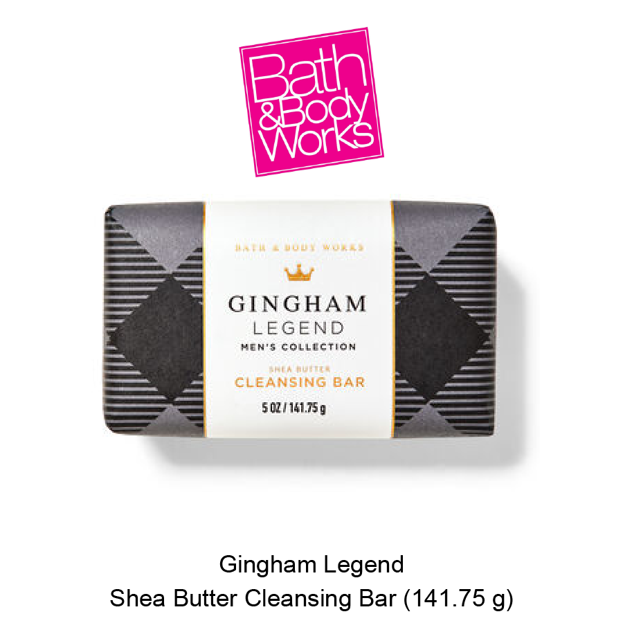 BB Mens Shea Butter Cleansing Bar Oct-24-2023-07 Mens Gingham Legend Shea Butter Cleansing Bar - Image 1