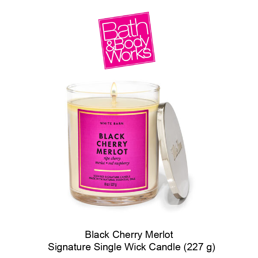 BB Signature Single Wick Candle Oct-04-2023-03 White Barn Black Cherry Merlot Signature Single Wick Candle - Image 1