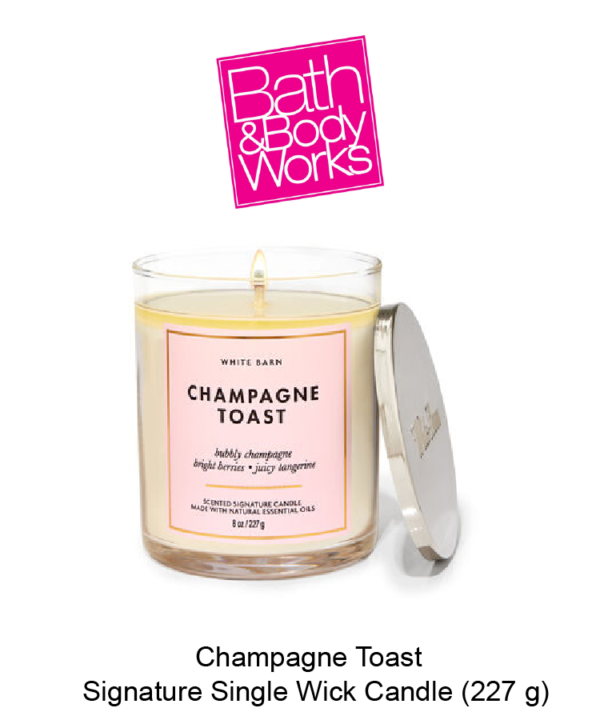 Champagne Toast Signature Single Wick Candle