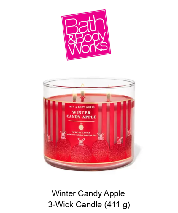 Winter Candy Apple 3-Wick Candle