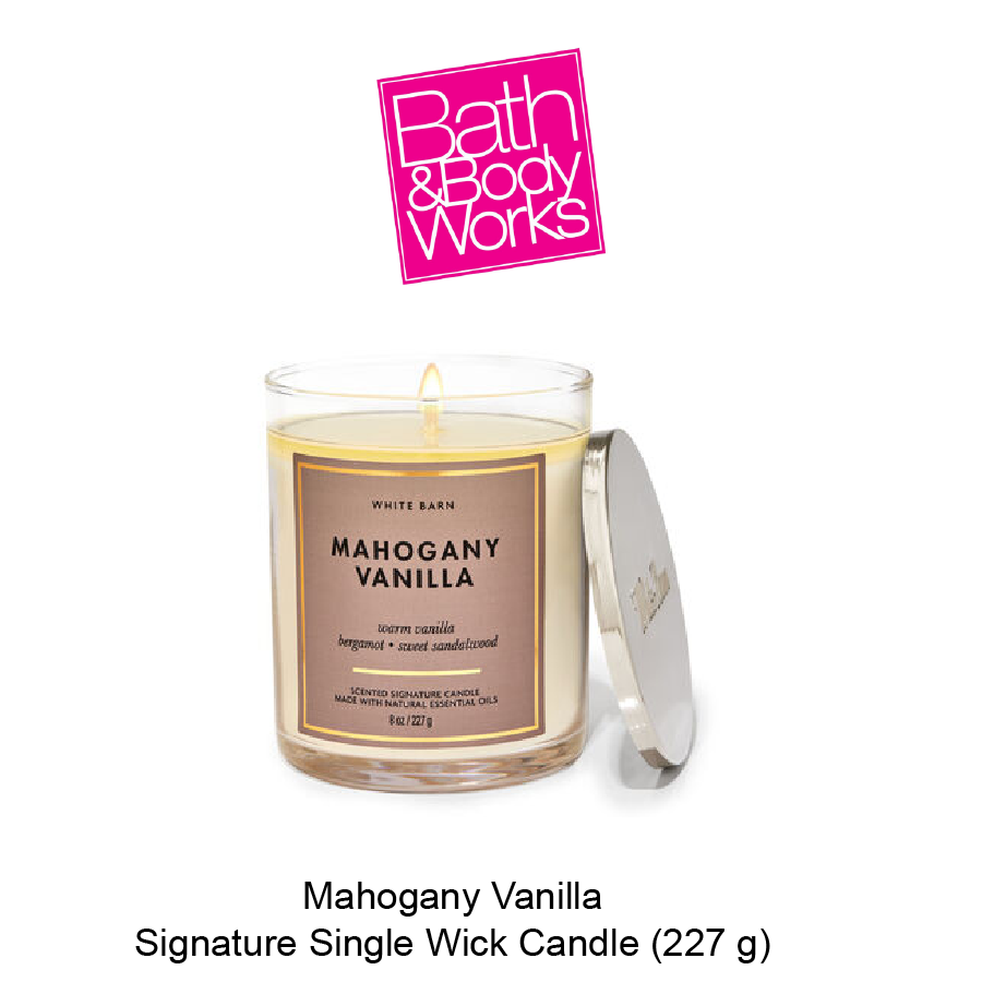 BB Signature Single Wick Candle Jan-25-2024-05 White Barn Mahogany Vanilla Signature Single Wick Candle - Image 1