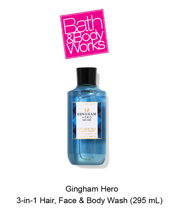 Mens Gingham Hero 3-in-1 Hair, Face & Body Wash