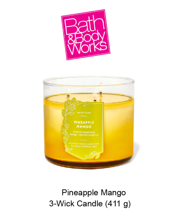 White Barn Pineapple Mango 3-Wick Candle
