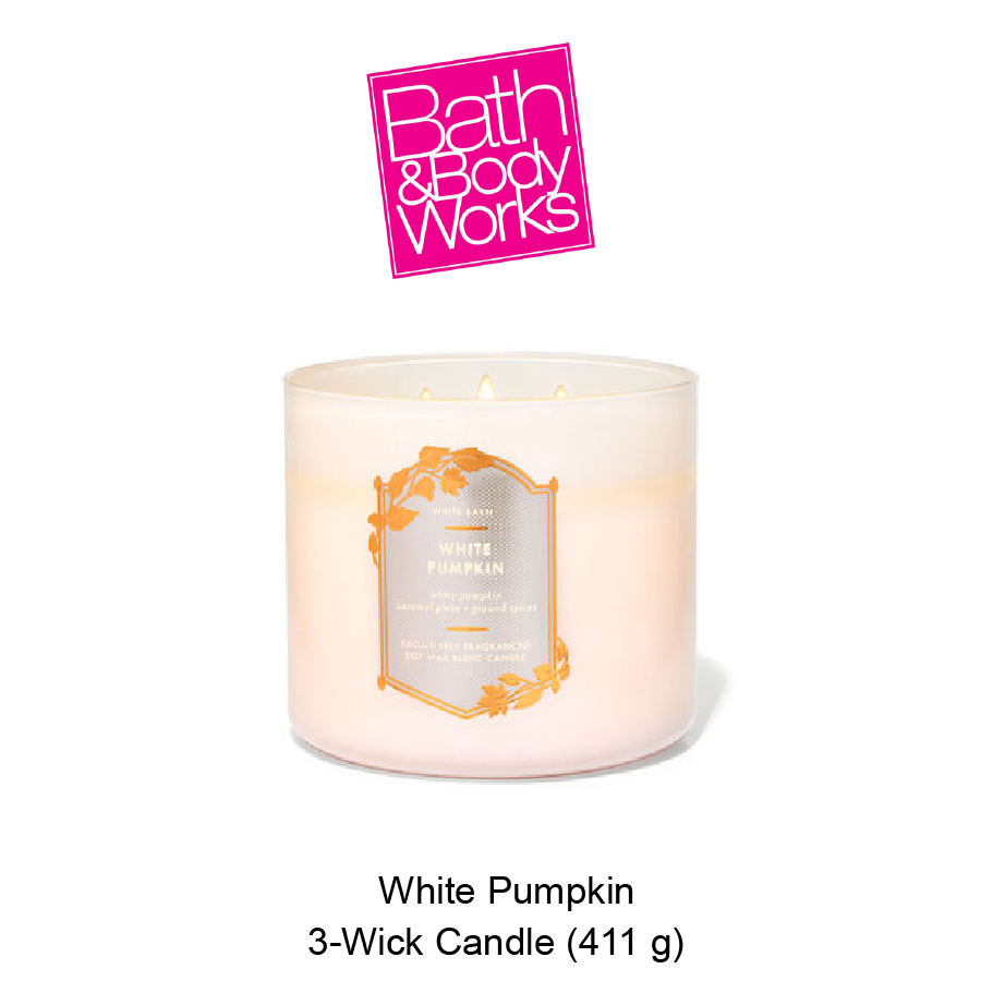 BB 3-Wick Candle July-30-2024-02 White Pumpkin 3-Wick Candle - Image 1