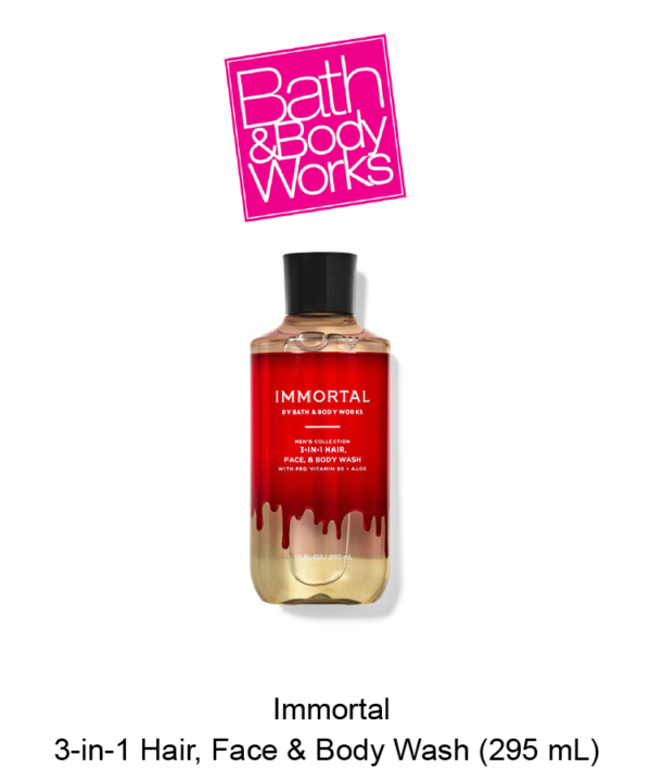 Mens Immortal 3-in-1 Hair, Face & Body Wash