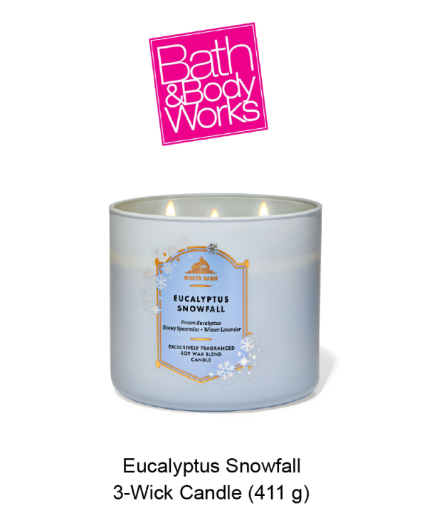 White Barn Eucalyptus Snowfall 3-Wick Candle