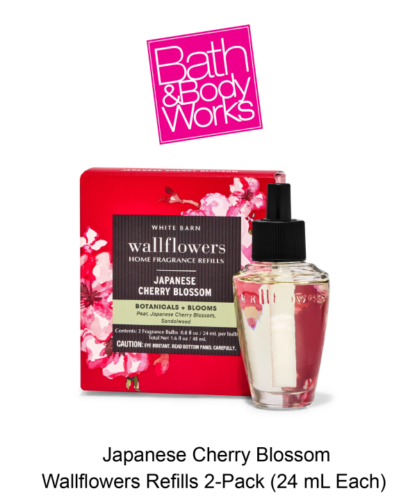 Japanese Cherry Blossom Wallflowers Fragrance Refills, 2-Pack