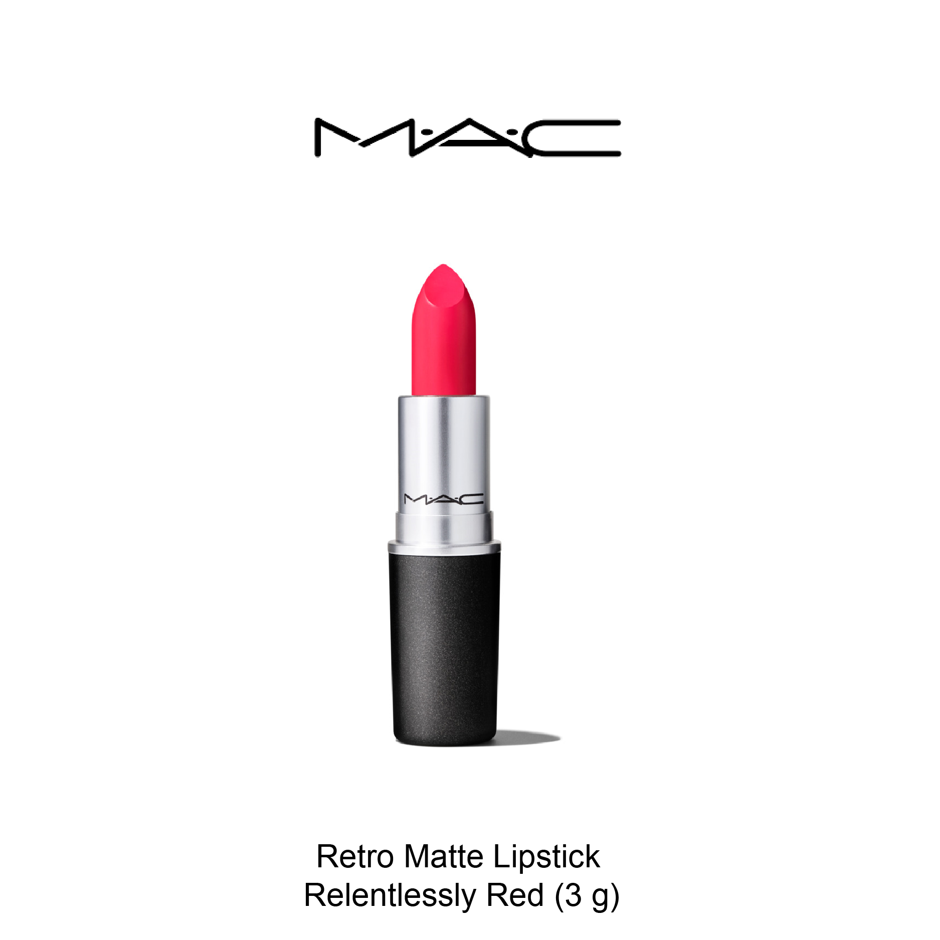 MAC Retro Matte Lipstick Aug-05-2025-07 RETRO MATTE LIPSTICK- RELENTLESSLY RED - Image 1