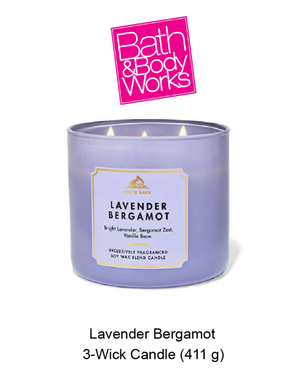 White Barn Lavender Bergamot 3-Wick Candle