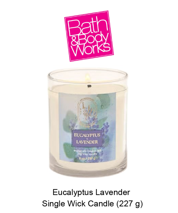 Aromatherapy Eucalyptus Lavender Single Wick Candle